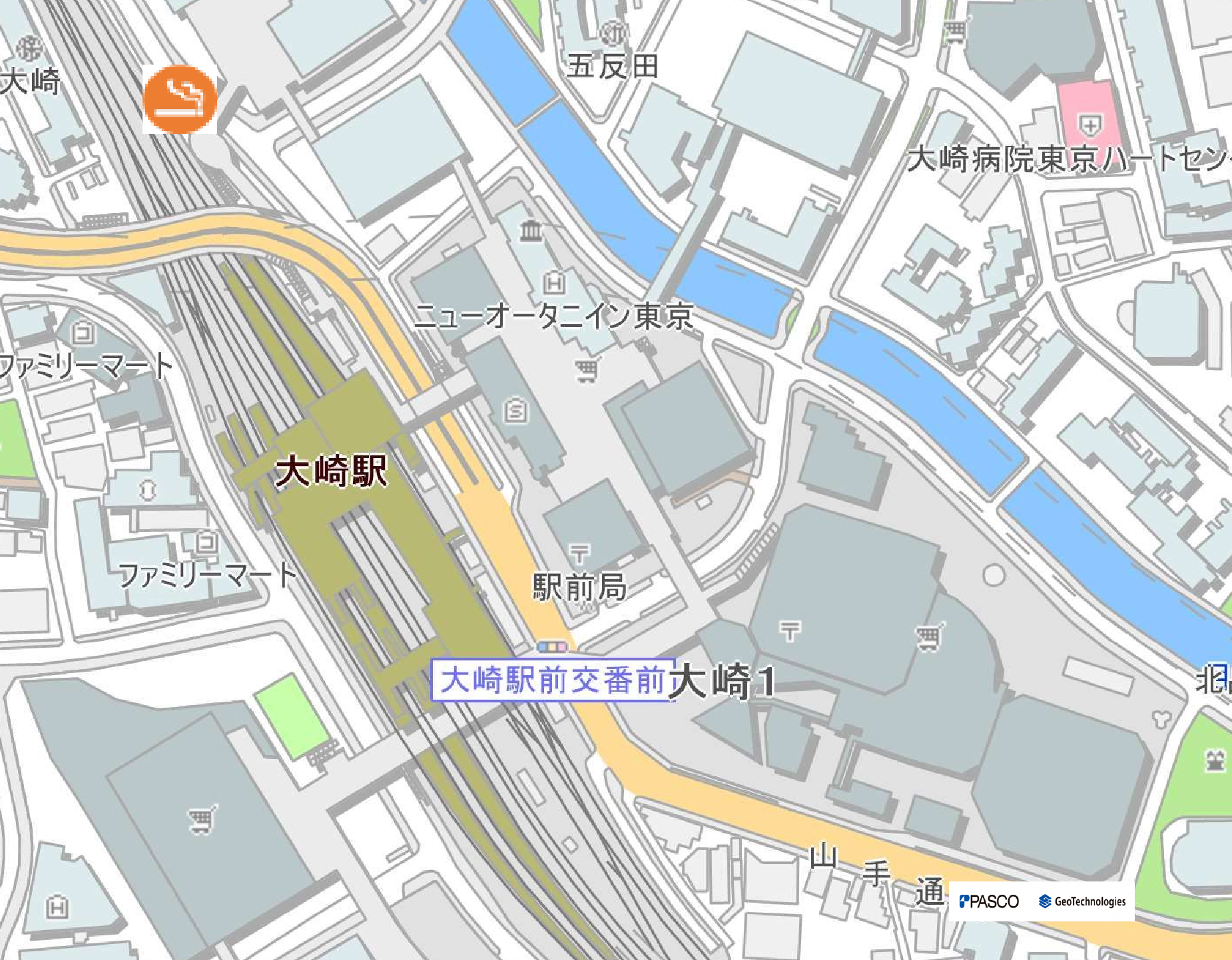 大崎駅東口コンテナ型喫煙所